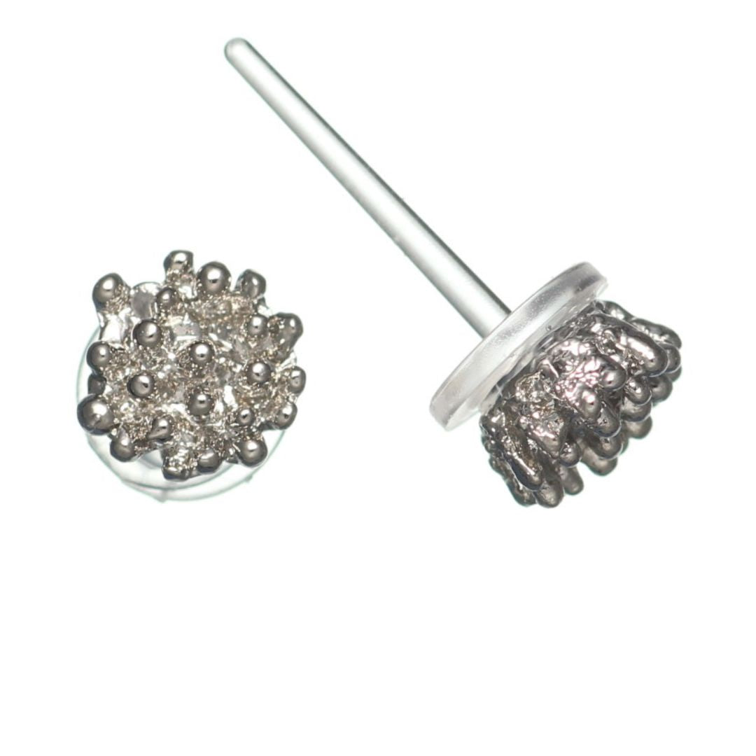 Metallic Minimalist Earrings (Studs) - silver