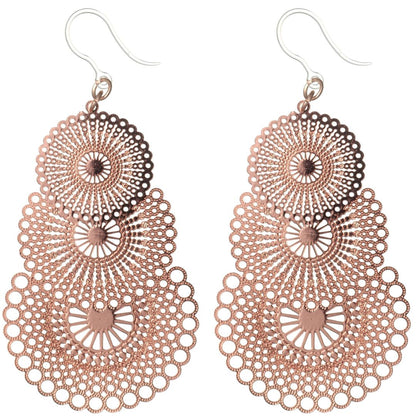 Metallic Triple Bib Dangles