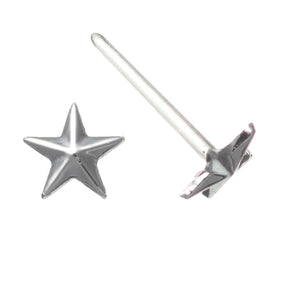 Tiny Silver Star Studs Hypoallergenic Earrings for Sensitive Ears Made with Plastic Posts
