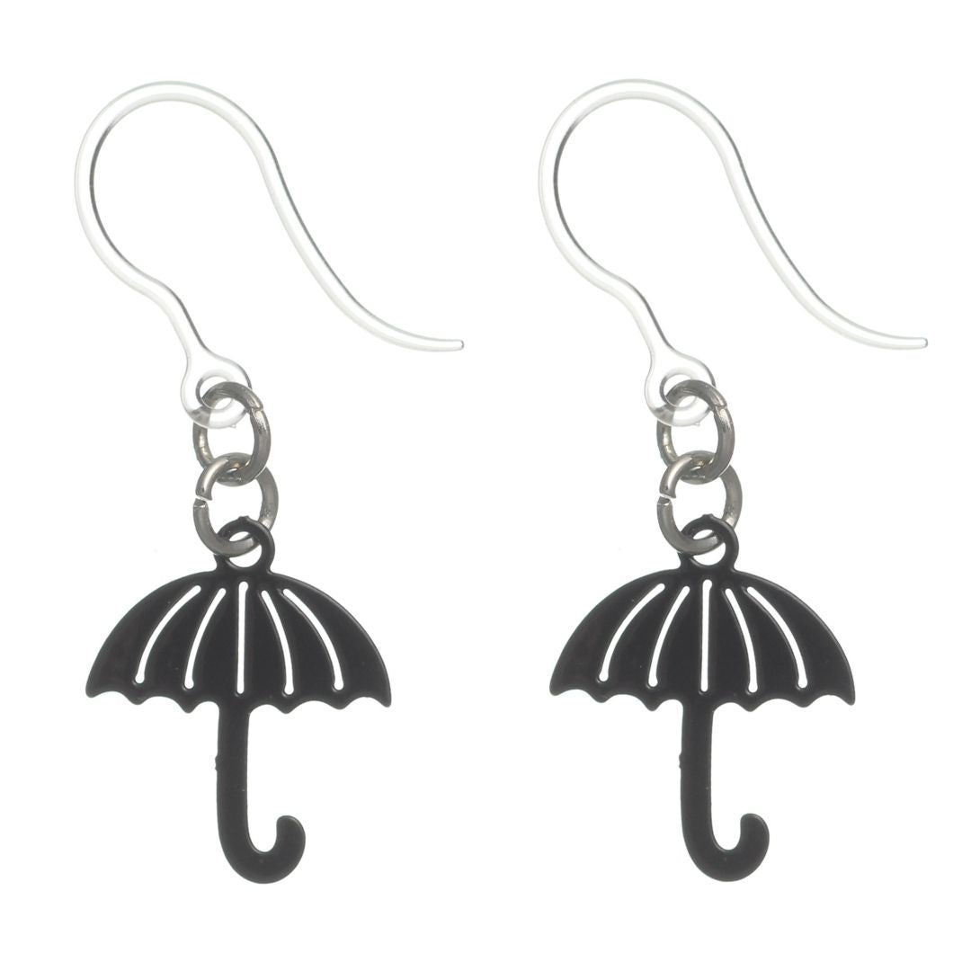 Umbrella Earrings (Dangles) - black