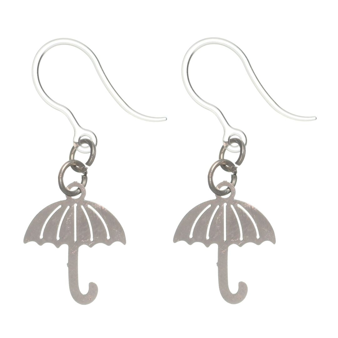 Umbrella Earrings (Dangles) - silver