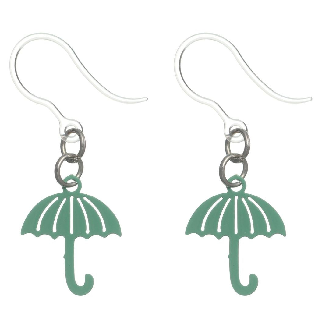 Umbrella Earrings (Dangles) - turquoise