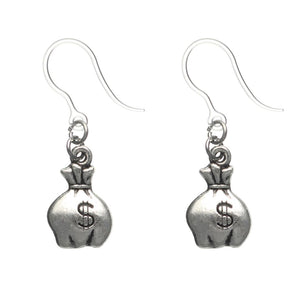 Money Bag Dangles Hypoallergenic Earrings for Sensitive Ears Made with Plastic Posts