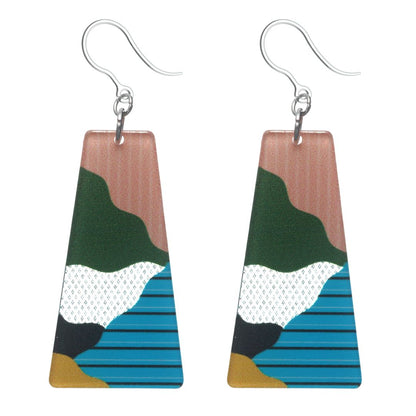 Retro Canyon Earrings (Dangles) - blue
