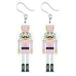 Exaggerated Pink Nutcracker Earrings (Dangles)
