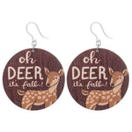 Oh Deer It’s Fall Earrings (Dangles)-brown
