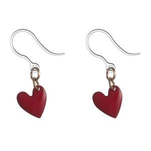 Paint Drop Heart Dangles Hypoallergenic Earrings for Sensitive Ears Made with Plastic Posts