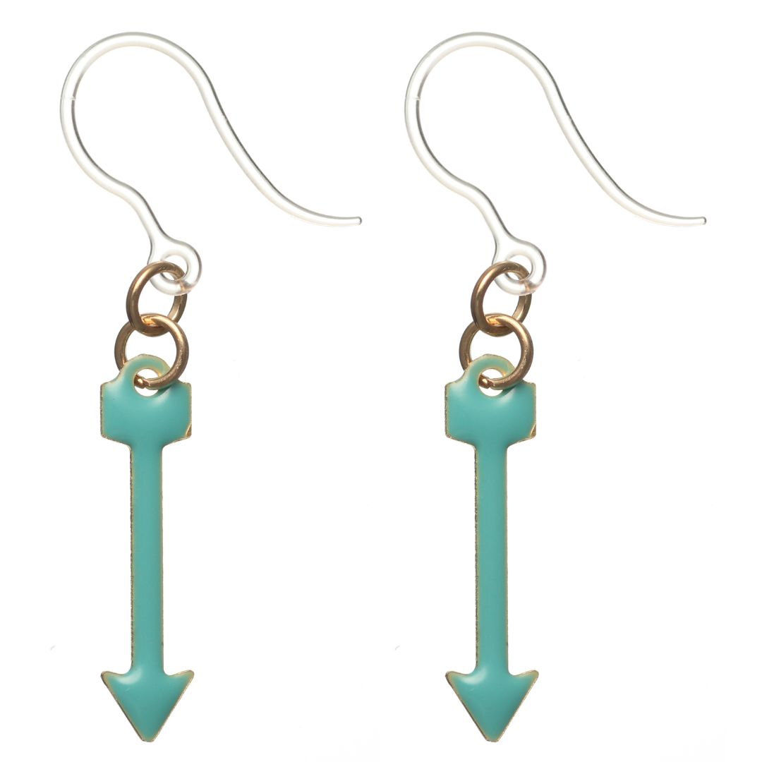 Painted Charm Dangles Hypoallergenic Earrings for Sensitive Ears Made with Plastic Posts