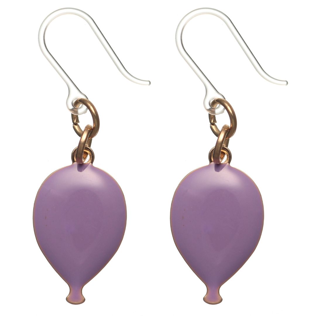 Painted Balloon Dangles Hypoallergenic Earrings for Sensitive Ears Made with Plastic Posts