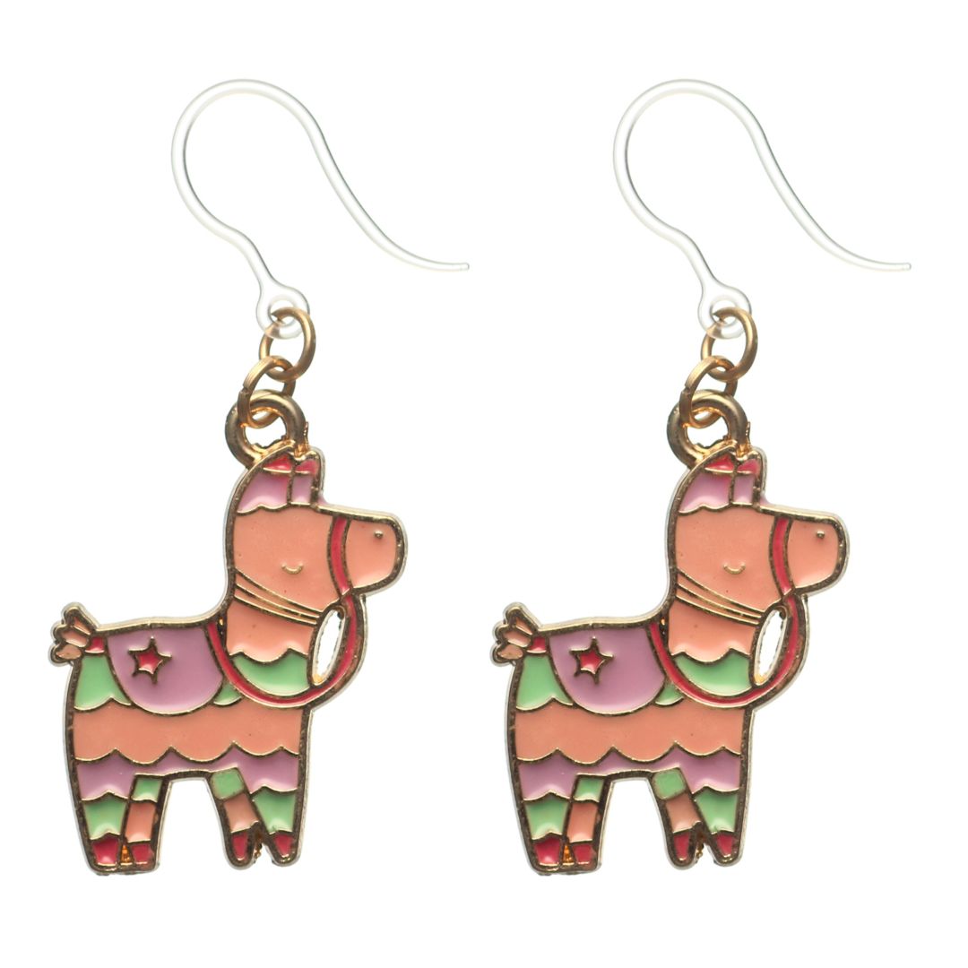 Pastel Donkey Dangles Hypoallergenic Earrings for Sensitive Ears Made with Plastic Posts