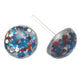 Patriotic Confetti Button Earrings (Studs) - 10mm