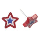 Patriotic Star Studs Hypoallergenic Earrings for Sensitive Ears with Plastic Posts