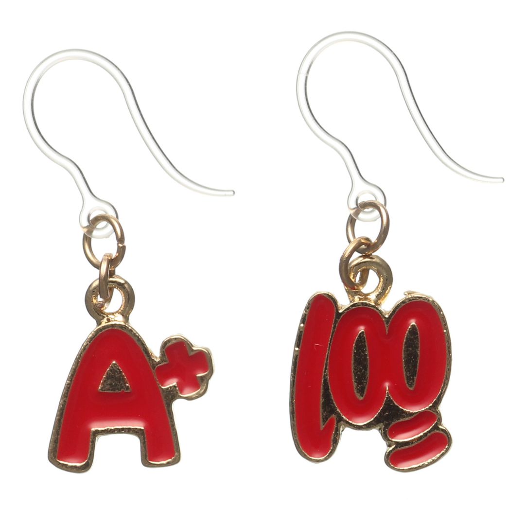 Perfect Score Dangles Hypoallergenic Earrings for Sensitive Ears Made with Plastic Posts