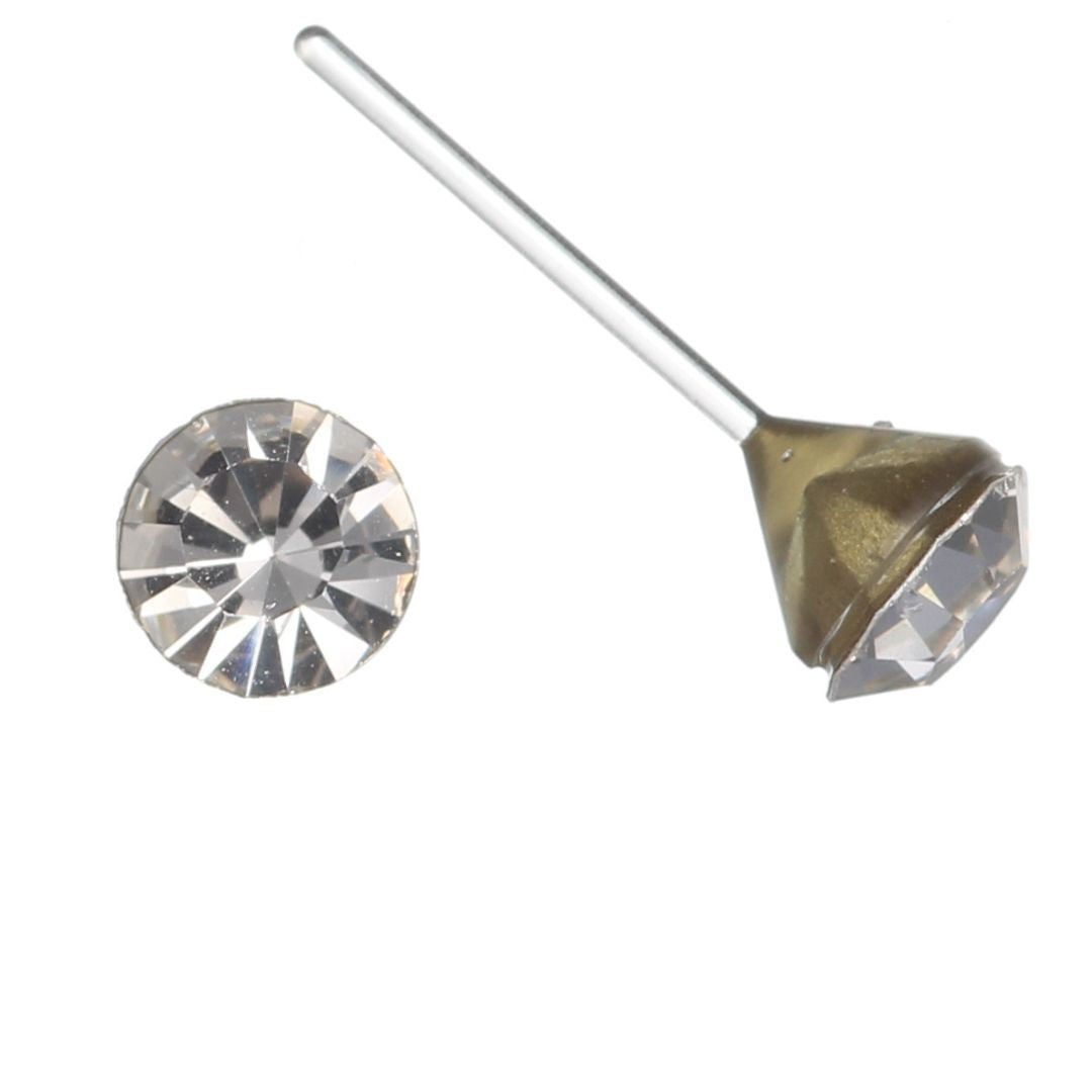 Petite Faux Diamond Earrings (Studs) - 6mm