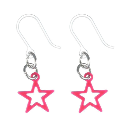 Petite Star Earrings (Dangles) - pink