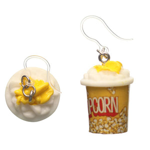 Popcorn Bucket Dangles Hypoallergenic Earrings for Sensitive Ears Made with Plastic Posts