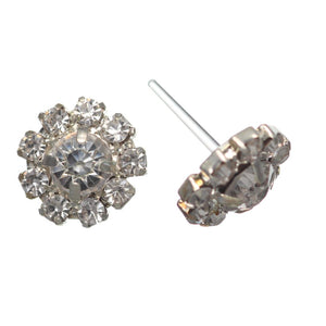 Rhinestone Wrapped Rhinestone Studs Hypoallergenic Earrings for Sensitive Ears Made with Plastic Posts