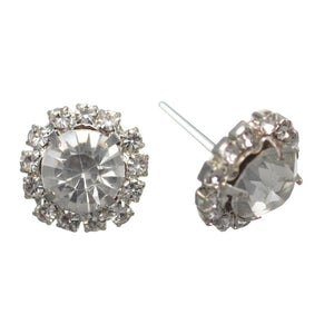 Rhinestone Wrapped Rhinestone Studs Hypoallergenic Earrings for Sensitive Ears Made with Plastic Posts