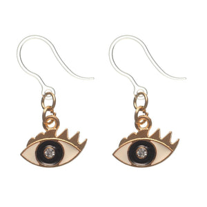 Rhinestone Eye Dangles Hypoallergenic Earrings for Sensitive Ears Made with Plastic Posts