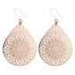 Joyful Tear Earrings (Dangles) - rose gold