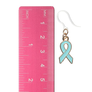 Blue Ribbon Hypoallergenic Earrings for Sensitive Ears Made with Plastic Posts