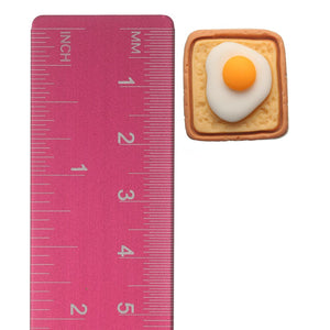 Exaggerated Egg Toast Studs Hypoallergenic Earrings for Sensitive Ears Made with Plastic Posts