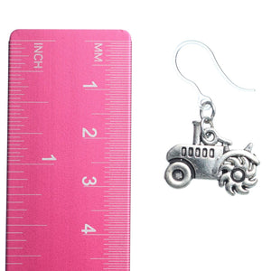 Tractor Dangles Hypoallergenic Earrings for Sensitive Ears Made with Plastic Posts