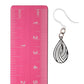 Petite Teardrop Swirl Dangles Hypoallergenic Earrings for Sensitive Ears with Plastic Posts