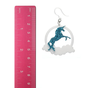 Exaggerated Unicorn Cloud Dangles Hypoallergenic Earrings for Sensitive Ears Made with Plastic Posts