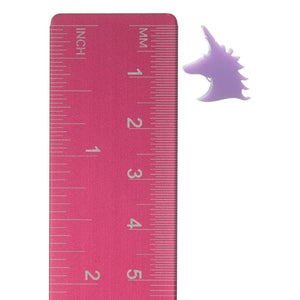 Glossy Unicorn Studs Hypoallergenic Earrings for Sensitive Ears Made with Plastic Posts