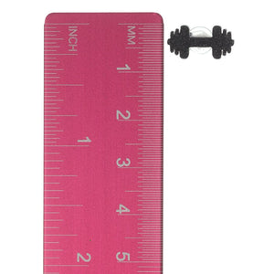 Dumbbell Studs Hypoallergenic Earrings for Sensitive Ears Made with Plastic Posts