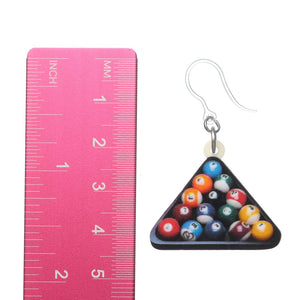 Pool Ball Dangles Hypoallergenic Earrings for Sensitive Ears Made with Plastic Posts