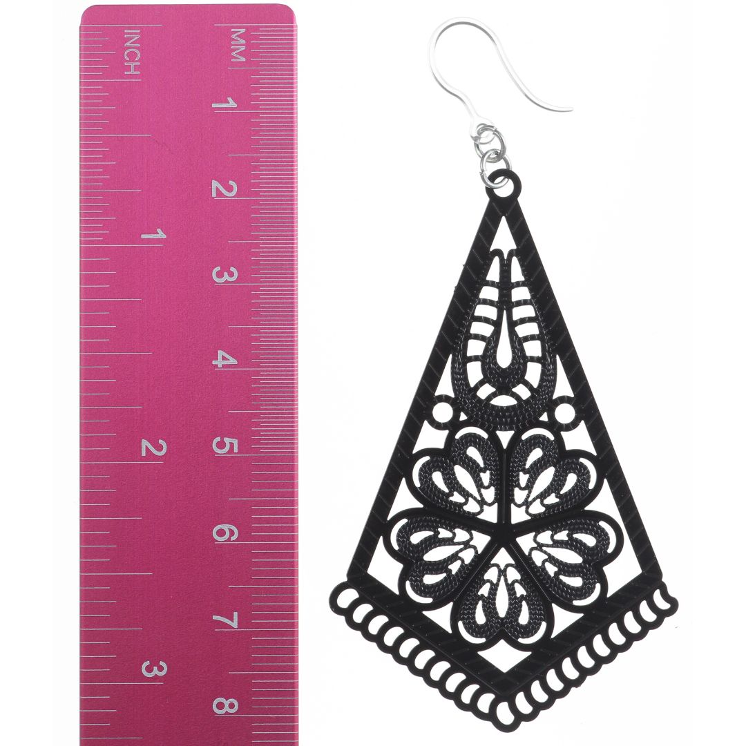 Table Runner Dangles Hypoallergenic Earrings for Sensitive Ears Made with Plastic Posts