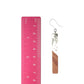 Rectangular Wooden Fleck Celluloid Dangles Hypoallergenic Earrings for Sensitive Ears Made with Plastic Posts
