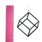 Exaggerated 3D Cube Dangles Hypoallergenic Earrings for Sensitive Ears Made with Plastic Posts
