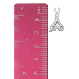 Glitter Scissor Studs Hypoallergenic Earrings for Sensitive Ears Made with Plastic Posts