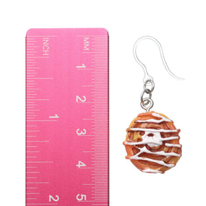 Cinnamon Roll Dangles Hypoallergenic Earrings for Sensitive Ears Made with Plastic Posts