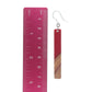 Rectangular Wooden Celluloid Dangles Hypoallergenic Earrings for Sensitive Ears Made with Plastic Posts