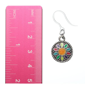 Dainty Flower Drop Earrings (Dangles) - size