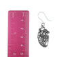 Silver Anatomical Heart Dangles Hypoallergenic Earrings for Sensitive Ears Made with Plastic Posts