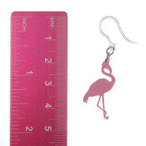 Dainty Flamingo Dangles Hypoallergenic Earrings for Sensitive Ears Made with Plastic Posts