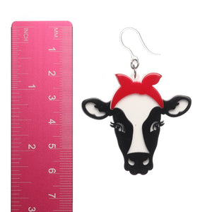 Exaggerated Heifer Dangles Hypoallergenic Earrings for Sensitive Ears Made with Plastic Posts