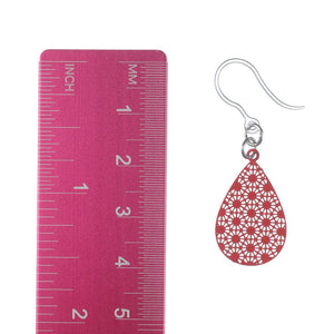 Petite Textured Teardrop Dangles Hypoallergenic Earrings for Sensitive Ears Made with Plastic Posts