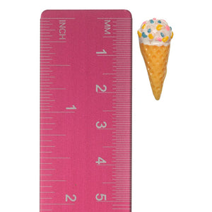 Exaggerated Ice Cream Cone Studs Hypoallergenic Earrings for Sensitive Ears Made with Plastic Posts