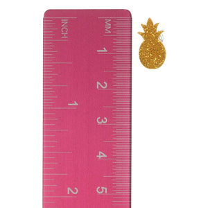 Glitter Pineapple Studs Hypoallergenic Earrings for Sensitive Ears Made with Plastic Posts