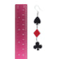Exaggerated Playing Card Suit Dangles Hypoallergenic Earrings for Sensitive Ears Made with Plastic Posts