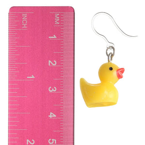 Rubber Duck Dangles Hypoallergenic Earrings for Sensitive Ears with Plastic Posts