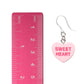 Conversation Heart Dangles Hypoallergenic Earrings for Sensitive Ears Made with Plastic Posts