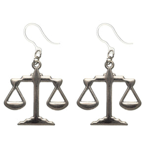 Scales of Justice Dangles Hypoallergenic Earrings for Sensitive Ears Made with Plastic Posts