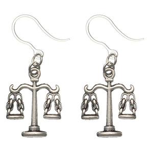 Scales of Justice Dangles Hypoallergenic Earrings for Sensitive Ears Made with Plastic Posts